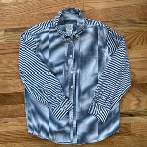 - Talbots Boys Blue and White Stripped Button Up Dress Shirt…